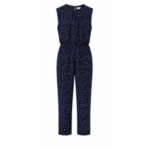 Reiss Liora Womens Size 4 Navy Polka Dot Sleeveless Jumpsuit Chic Elegant